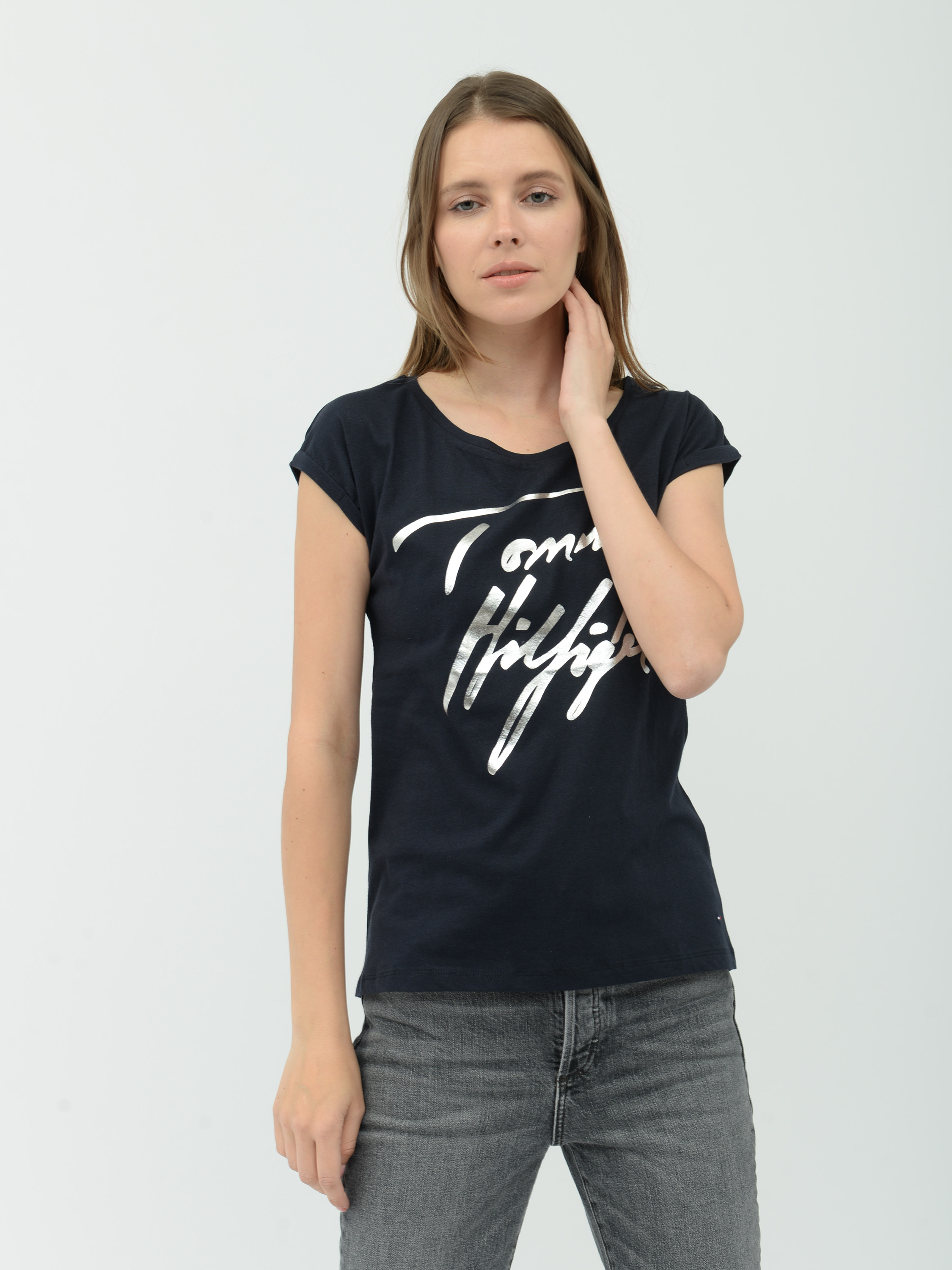 

Футболка Tommy Hilfiger 10049 L (46) Темно-синяя