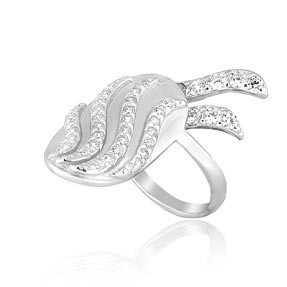 

Серебряное кольцо с фианитом Silvex925 - "Ноготь" К2Ф/819