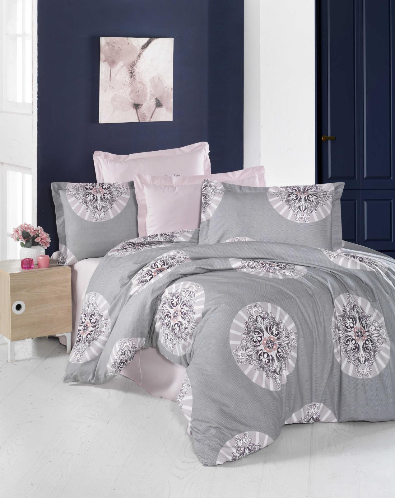 

Постельное белье CottonTwill Ранфорс Белек, роспись на сером Турция 1.5-спальный 145x215 см ( FB17002CT)