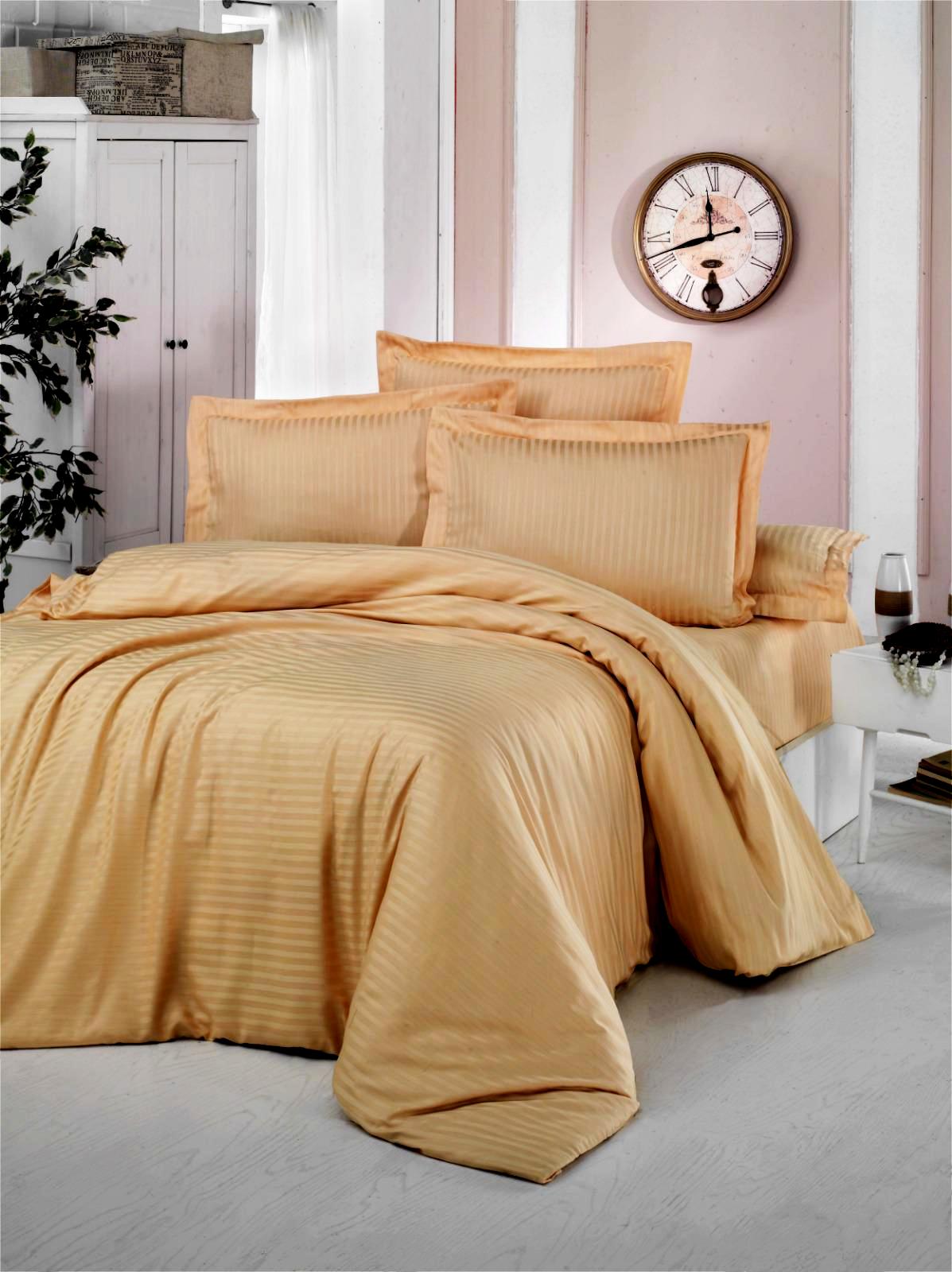 

Постельное белье CottonTwill Страйп сатин Золотой Турция Евро 200x220 см ( FB17441CT)