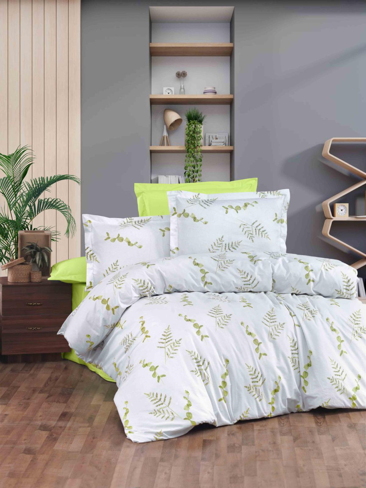 

Постельное белье CottonTwill Ранфорс Адана, растения Турция Семейный 2 х 145х215 см ( FB16996CT)