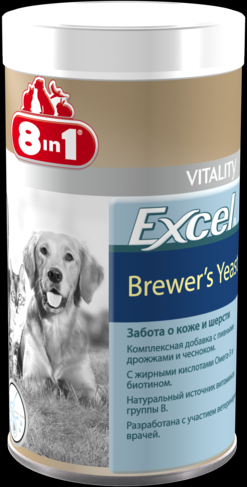 

Пивные дрожжи 8in1 Excel Brewers Yeast для кошек и собак таблетки 1430 шт