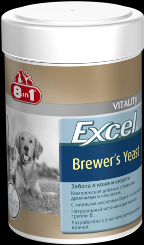 

Пивные дрожжи 8in1 Brewers Yeast для взрослых собак 140 таблеток