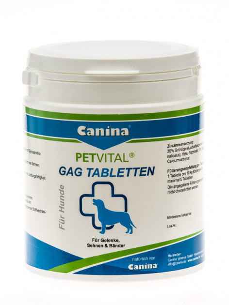 

Глюкозамин с экстрактом мидий Petvital GAG 600 табл Canina BGL-CN-72