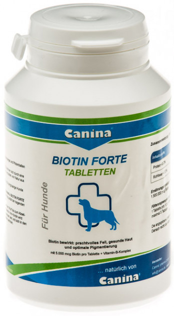 

Интенсивный курс для шерсти Canina Biotin forte 100 г 30 таблеток (4027565101092)