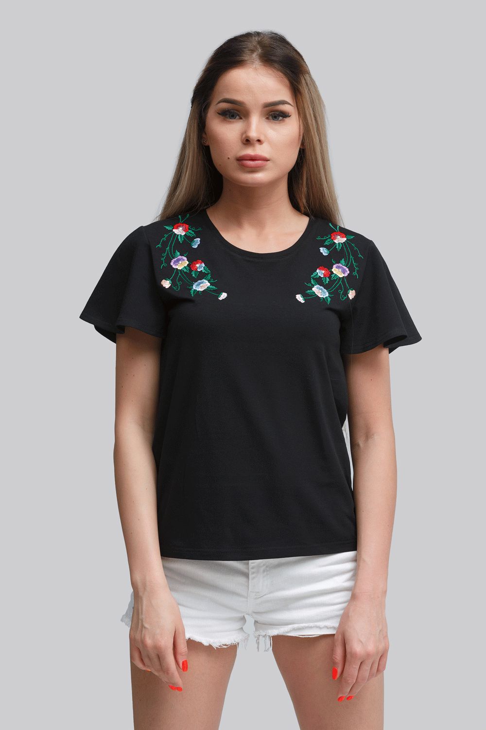 

Жіноча футболка Black 5  UKR-6206 UkrGlamour, Жіноча футболка Black 5 XL UKR-6206 UkrGlamour