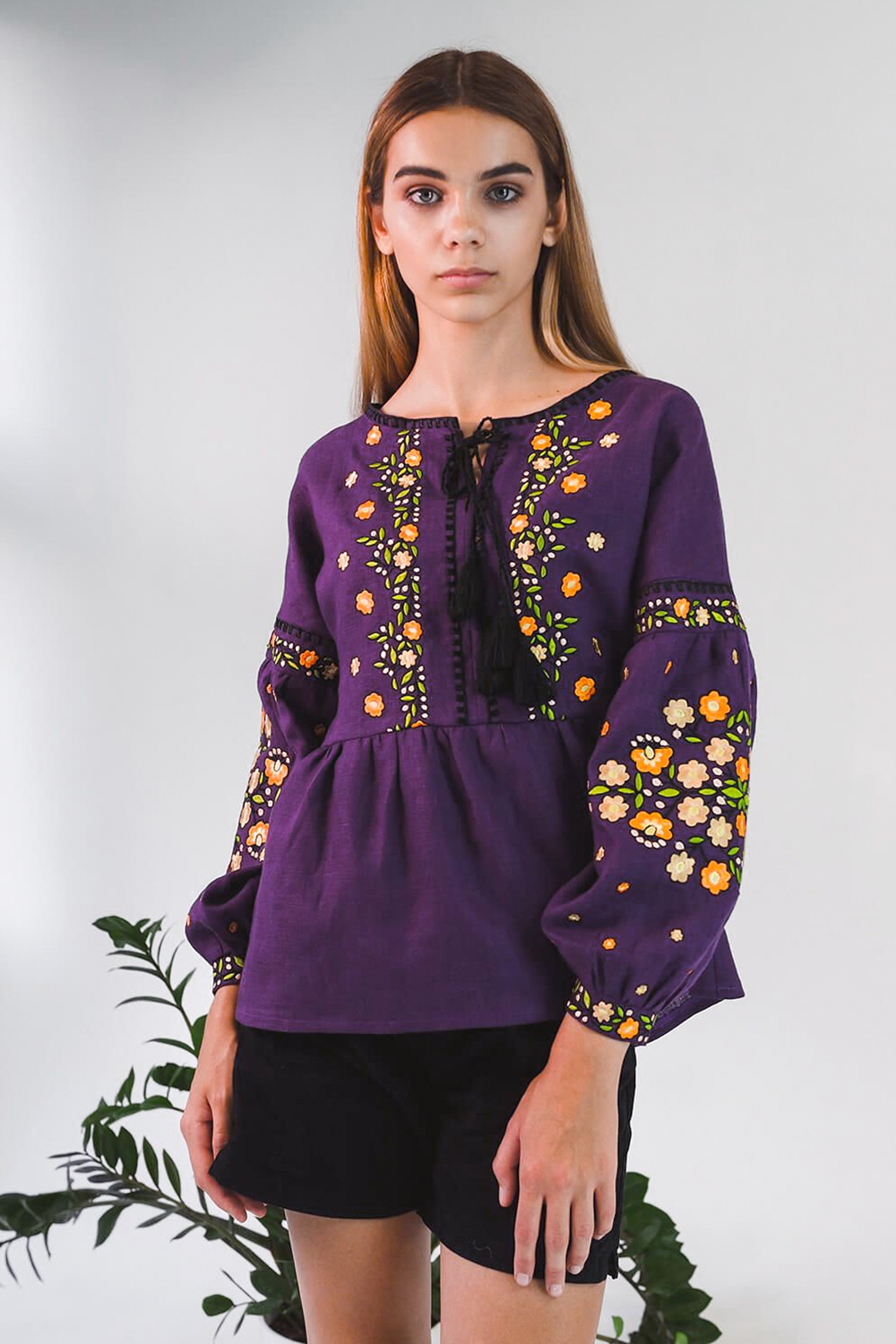

Жіноча вишиванка блуза Violet  UKR-5195 UkrGlamour, Жіноча вишиванка блуза Violet M UKR-5195 UkrGlamour