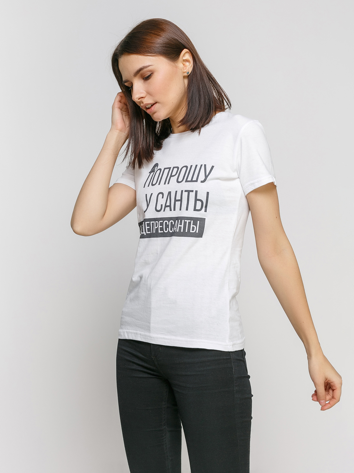 

Футболка женская с принтом Антидеприсанты Manatki Белый, Футболка женская с принтом Антидеприсанты Manatki Белый 2XL