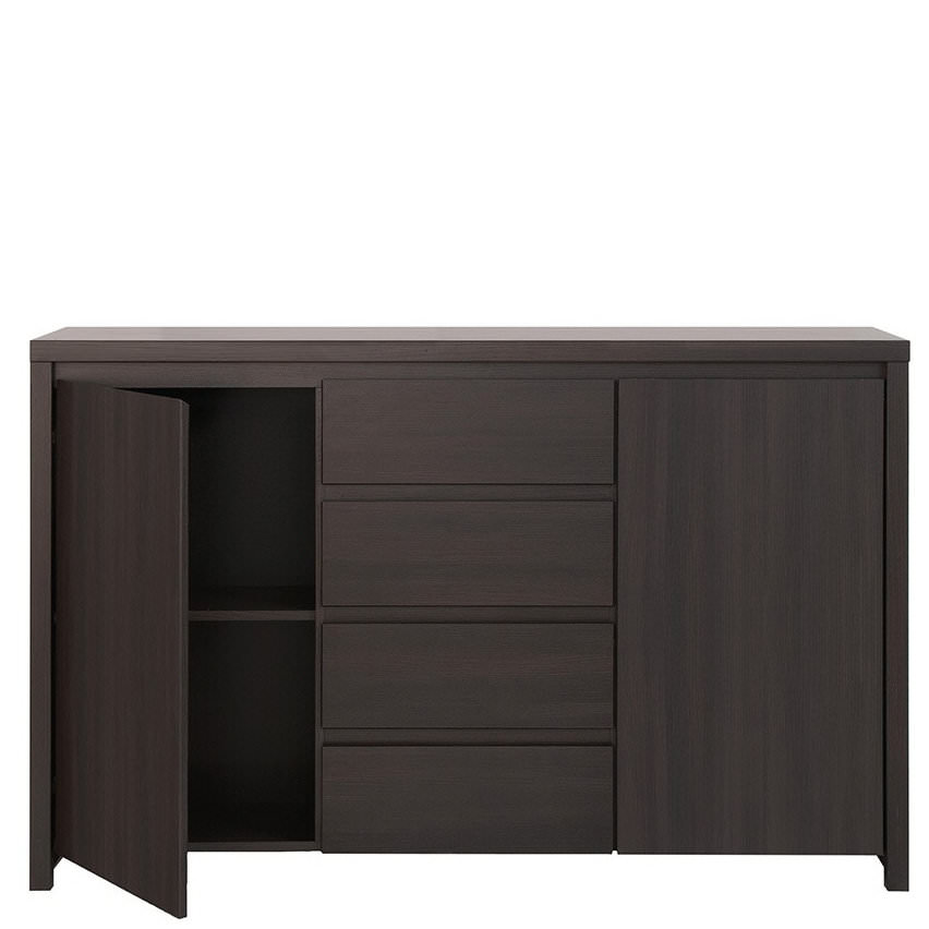 

Шкафчик с полками BRW (Black Red White) Каспиан KOM 2D4S Дуб венге