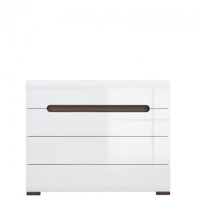 

Комод с ящиками BRW (Black Red White) Ацтека KOM4S/8/11 Белый / Белый глянец