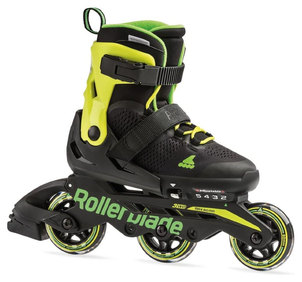 

Ролики детские Rollerblade Microblade 3wd 2021 (Черно-салатовый, 28-32)