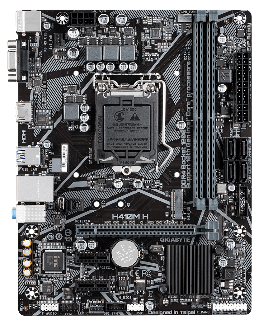 

Материнская плата Gigabyte H410M H (s1200, Intel H410, PCI-Ex16)