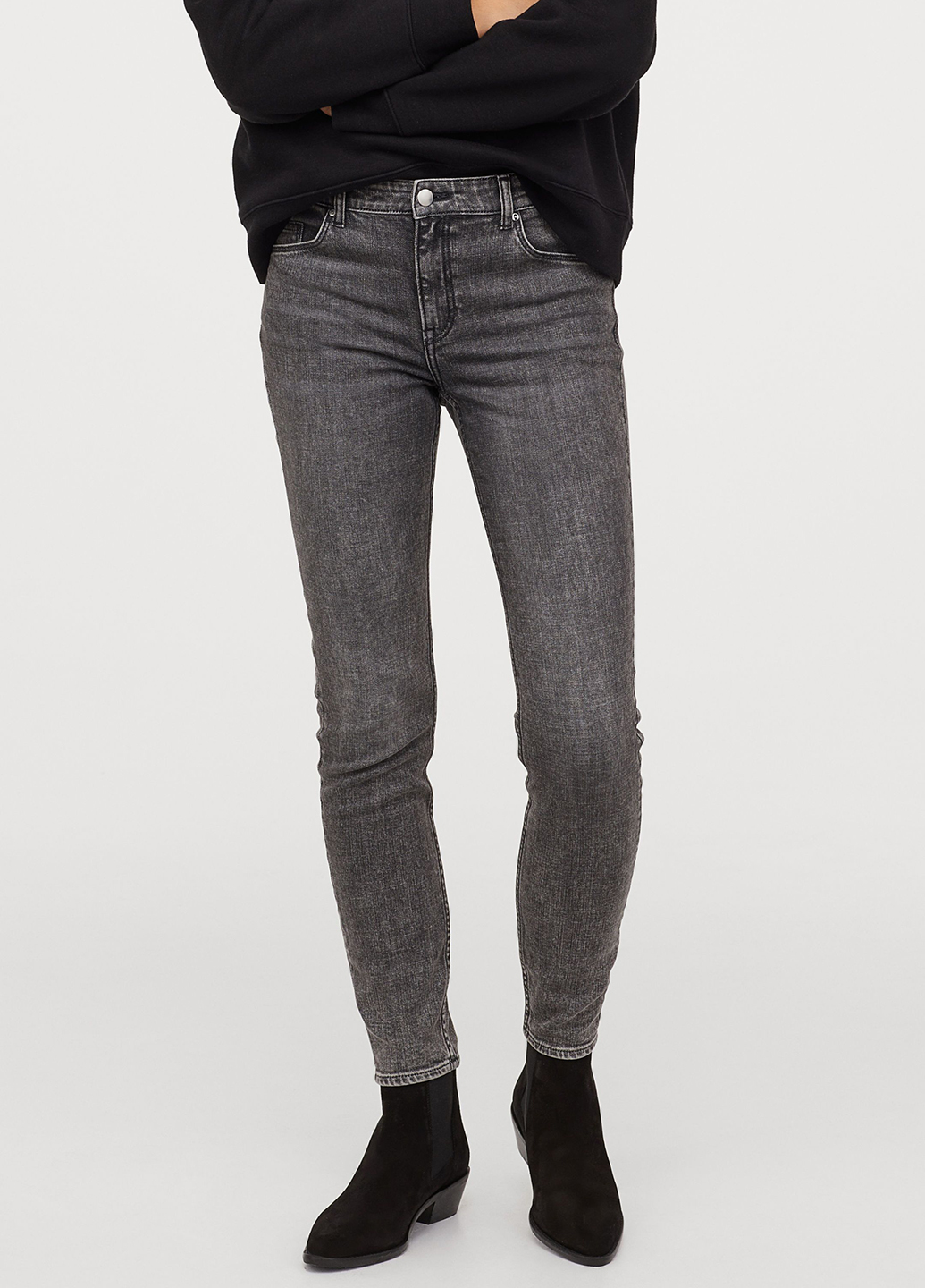 

Джинсы H&M 56224515 34 Серые