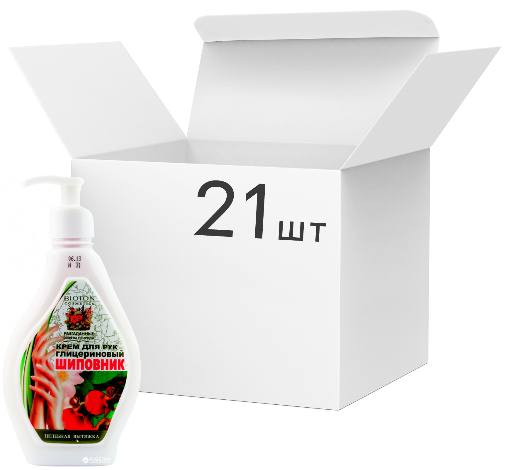Акция на Упаковка крема для рук Bioton Cosmetics Глицериновый Шиповник 350 мл х 21 шт (4820026153063) от Rozetka UA