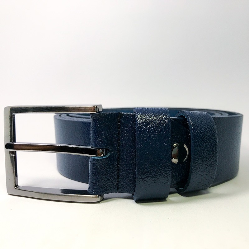 

Ремень кожаный мужской синий Real Leather (ремни и пояса) (9054)