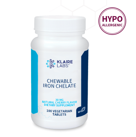 

Пищевая добавка Klaire Labs chewable iron CHELATE 100 шт