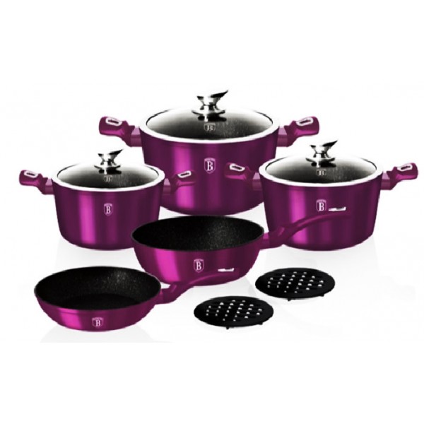 

Набор посуды из алюминия 10 предметов Metallic Line Royal Purple Edition Berlinger Haus