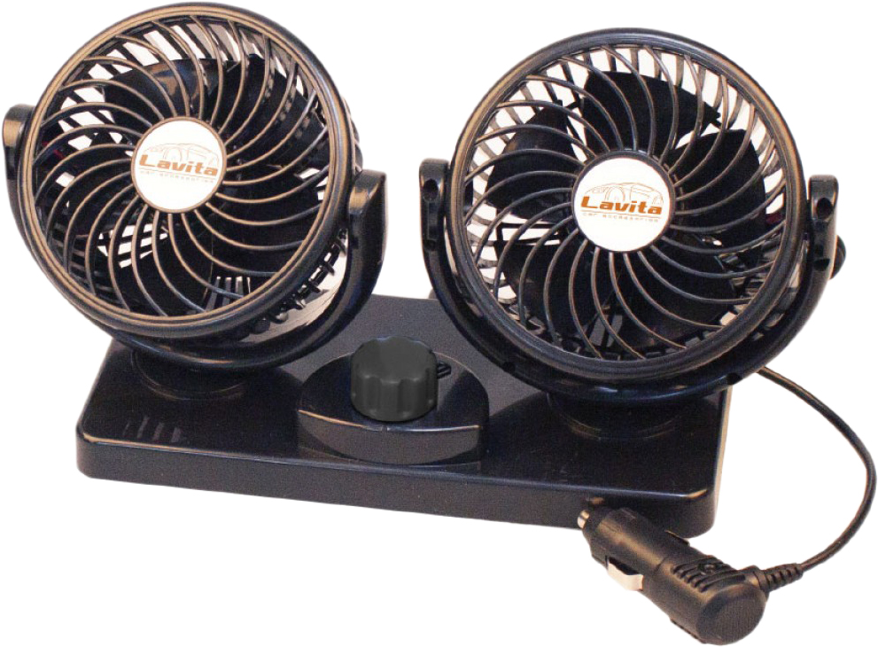 

Вентилятор автомобільний Lavita 2 х 4" 12 В подвійний з регулятором (LA 180205)
