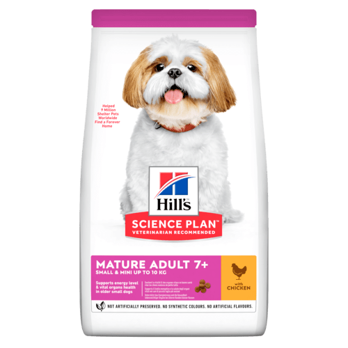 

Сухой корм для собак Hill's Science Plan Canine Mature Adult 7+ Small & Mini Chicken 1,5 кг (143498)