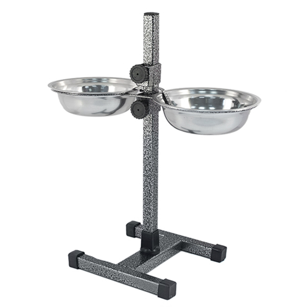 

Миски на подставці Песик для собак металеві 1,8 л 2 шт 40 см