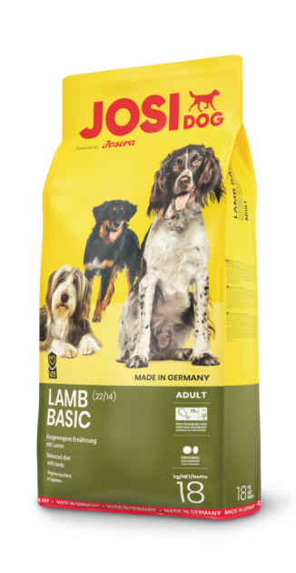 

Сухой корм Josera JosiDog Lamb Basic для взрослых собак всех пород с нормальной активностью (ягненок) 18 кг