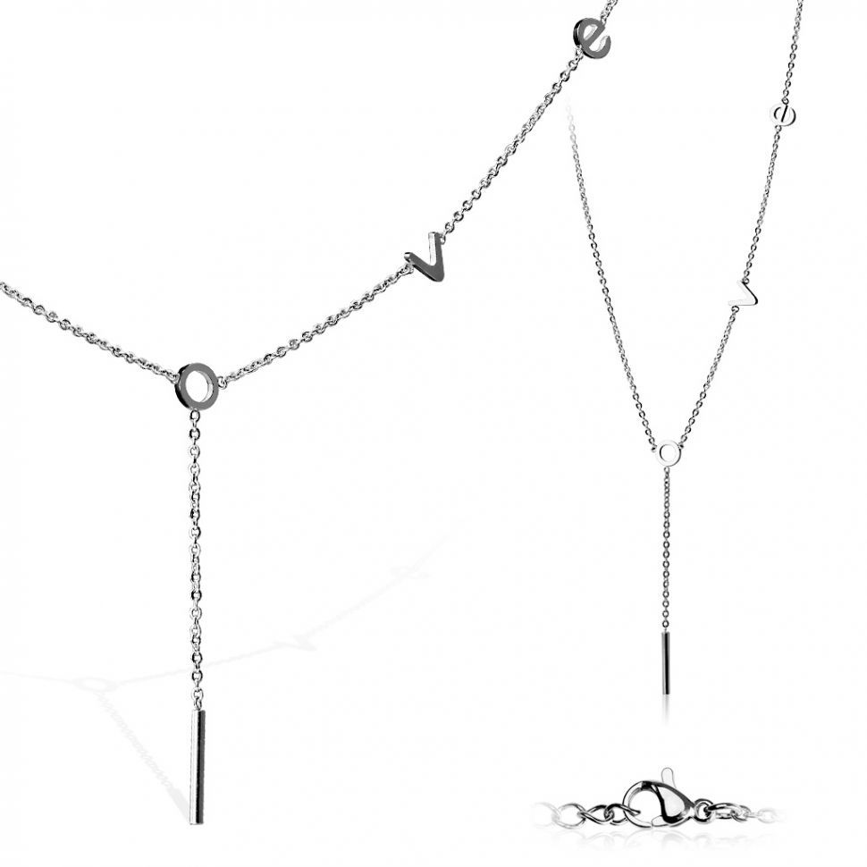 

Колье в виде цепочки с буквами "Love" Spikes SNP-03 из стали (Цвет: Металл)