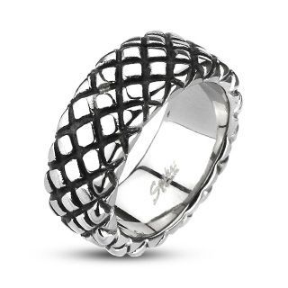 

Мужское кольцо из стали Spikes R-Q2005 с рельефной поверхностью (Размер 13 (наш 22,3))