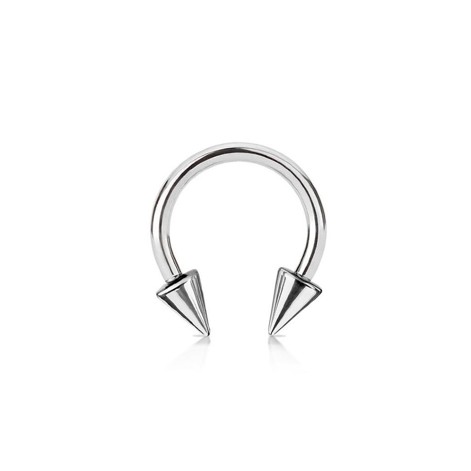 

Циркуляр из стали с шипами для пирсинга губы, уха, брови, носа, тела PiercedFish HS02 (от 8 до 16 мм) (Диаметр 8 мм, 1.2 мм, шипы 3x4 мм)