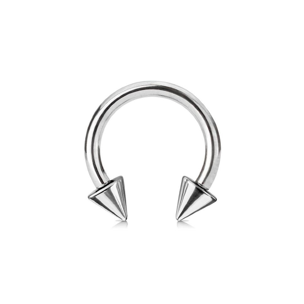 

Циркуляр из стали с шипами для пирсинга губы, уха, брови, носа, тела PiercedFish HS02 (от 8 до 16 мм) (Диаметр 10 мм, 1 мм, шипы 3x3 мм)