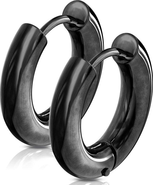 

Серьги-кольца из нержавеющей стали Spikes SE1007 (Черный, 16 мм)