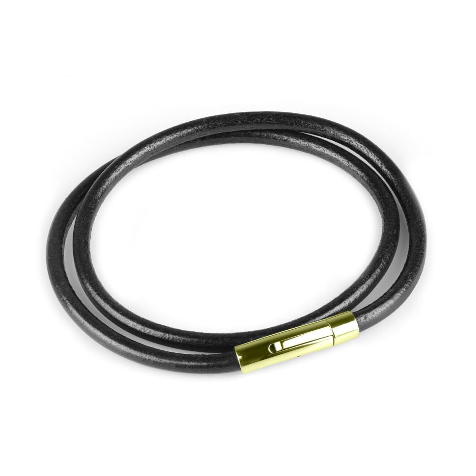 

Кожаный шнурок премиум Everiot Select LC-5002-GD с застежкой из стали (4 мм, 70 см)