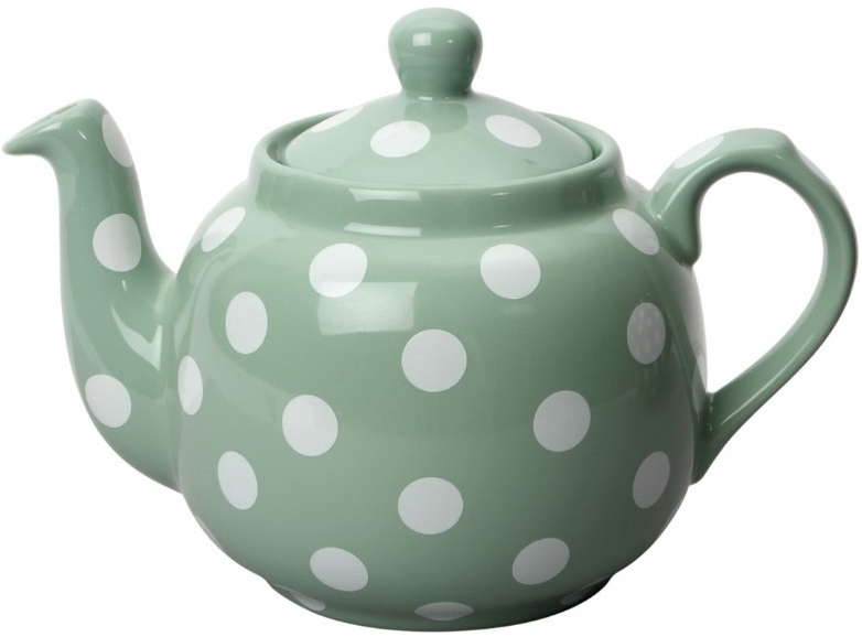 

Чайник керамический London Pottery Farmhouse Зеленый белые горохи 1 л