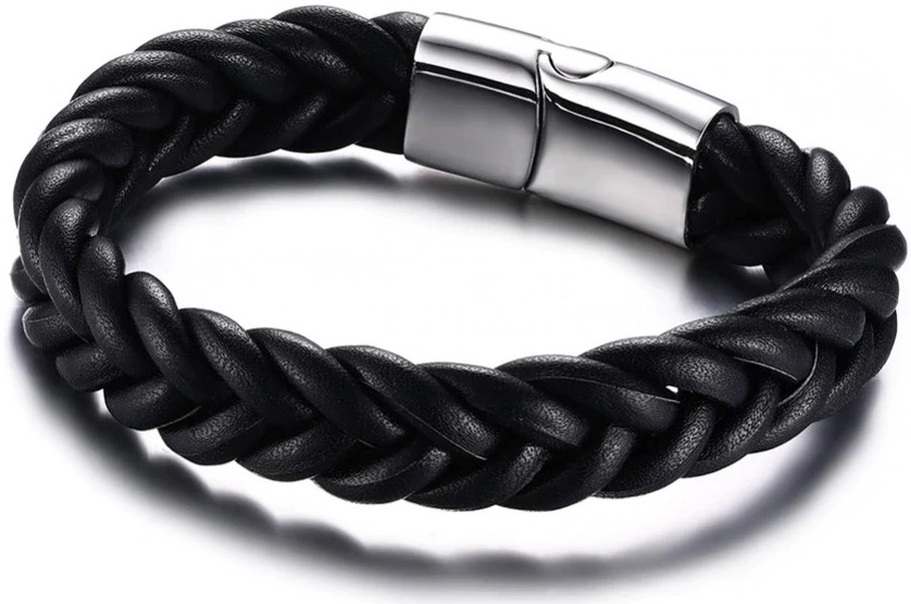 

Браслет Мужской Kaylo Strong Wicker Black Silver Lock из натуральной кожи 20,5 см (vs-501-205)