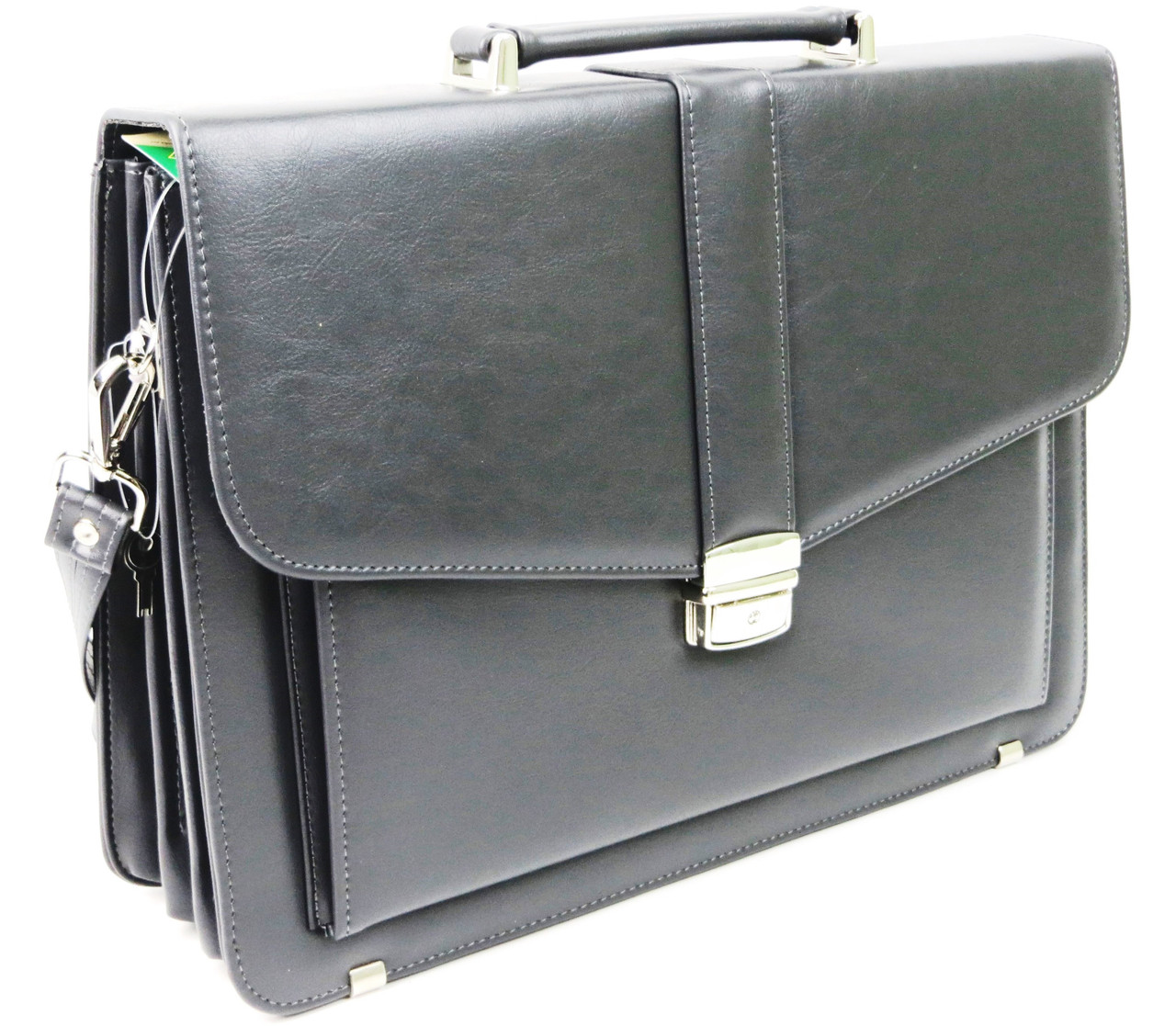 

Мужской портфель из эко кожи AMO Польша серый supersumka (TР012SST11 grey)