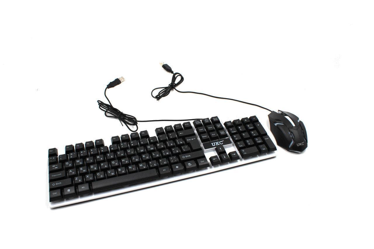 

Комплект проводная клавиатура LED и мышь UKC M-416 5559 (gr_010435)