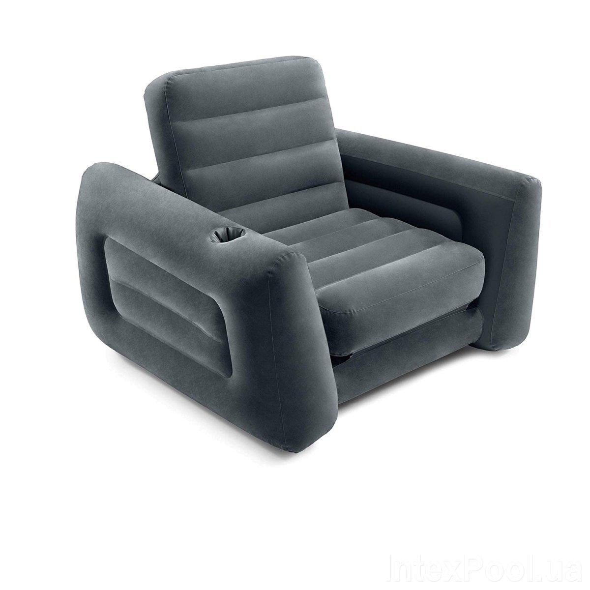 

Надувное кресло - траснформер Intex 66551 Pull-Out Chair 117 х 224 х 66 см Черное (bint_66551)