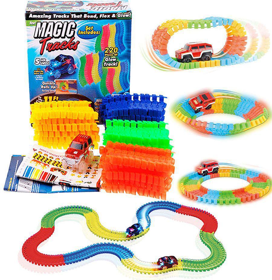 

Светящаяся гоночная дорога Kronos Toys Magic tracks меджик трэк 220 деталей (bks_01685)