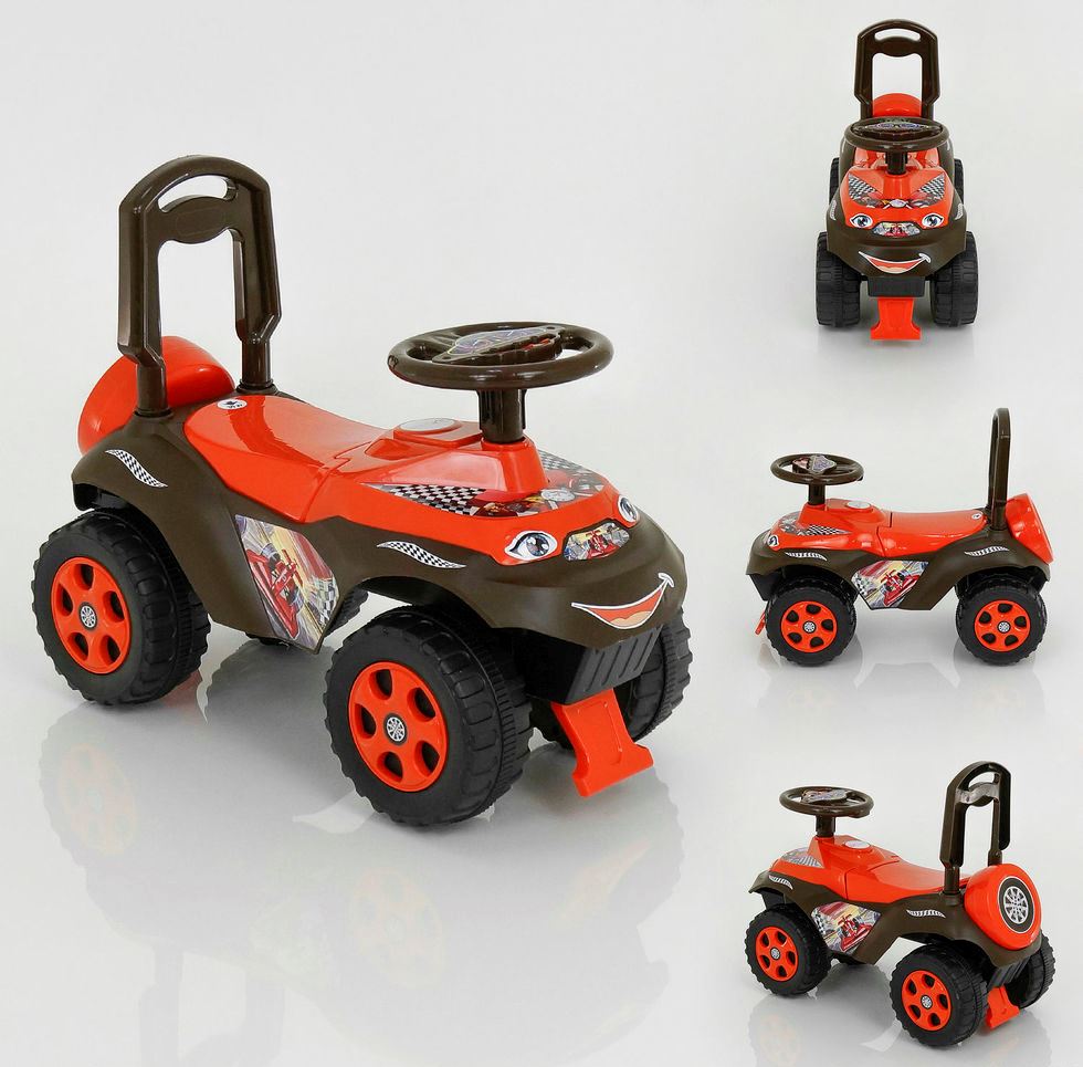

Каталка-толокар D-Toys Автошка музыкальный оранжево-коричневый T-013117