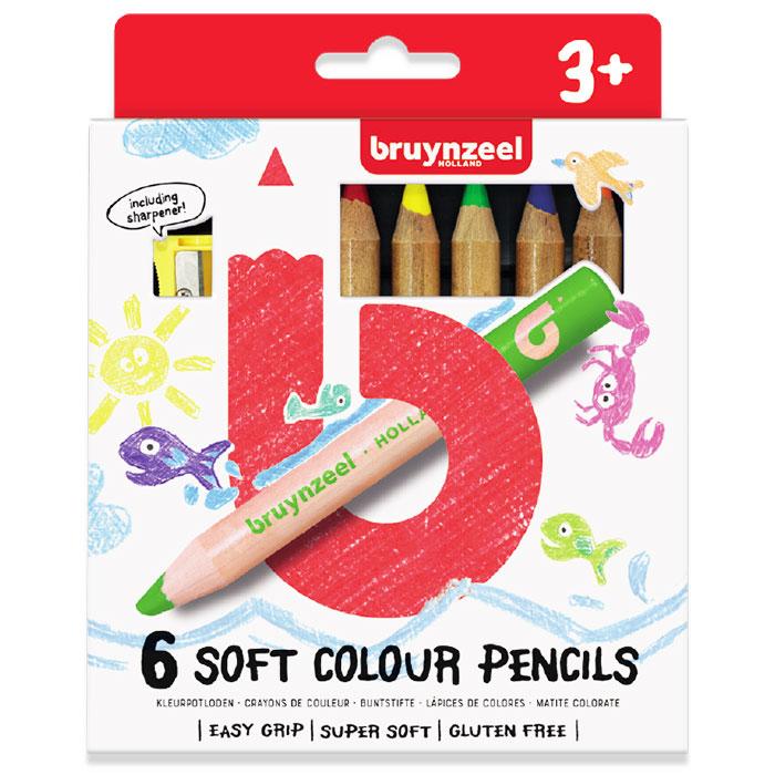 

Карандаши цветные Bruynzeel 6цв мягкие с точилкой (8712079420895)