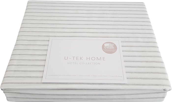 

Простынь на резинке U-TEK Cotton Stripe Grey 20 120х200