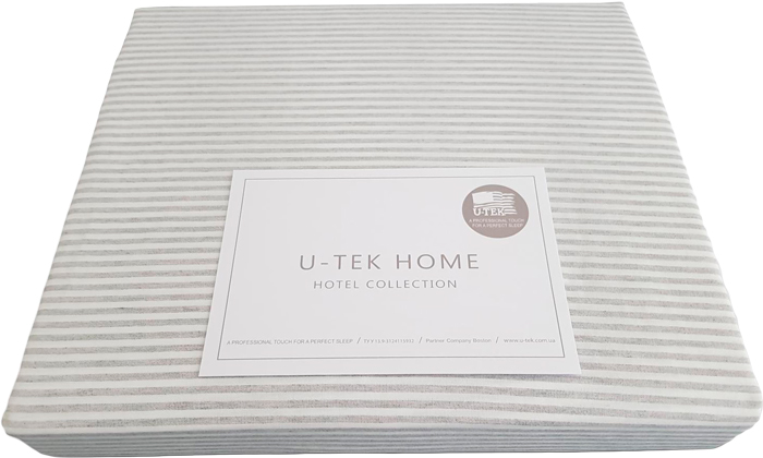 

Простынь на резинке U-TEK Cotton Stripe Grey 10 200х200