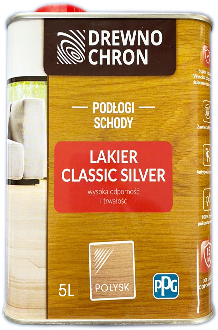 

Лак для паркета Domalux Classic Silver глянцевый 5 л