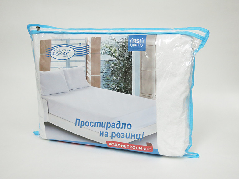 

Наматрасник-простынь водонепроницаемый Leleka-textile Антивода 180*200*22 см махровый с бортами