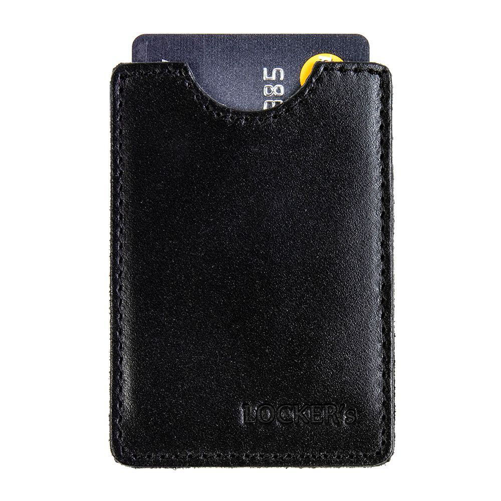 

Чехол с RFID защитой кожаный черный Locker's Card Black