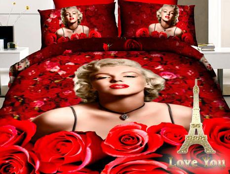 

Комплект постельного белья Love You Розы Монро Сатин 3D 160х220 см LY-889-1