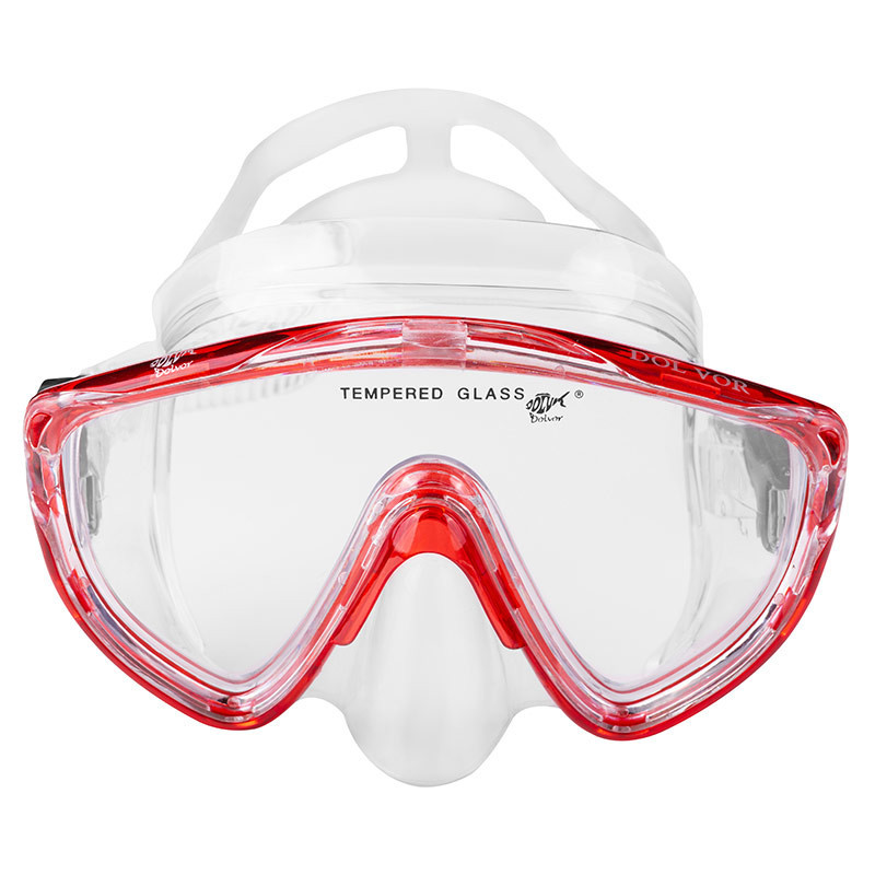 

Маска для подводного плавания Dolvor Поликарбонат Обтюратор PVC Закаленное стекло Красный (СМИ M172P)