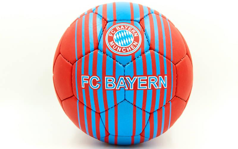 

Мяч футбольный 5 размера БАВАРИЯ МЮНХЕН BAYERN MUNCHEN сшитый вручную красно синий (СПО FB-6693)