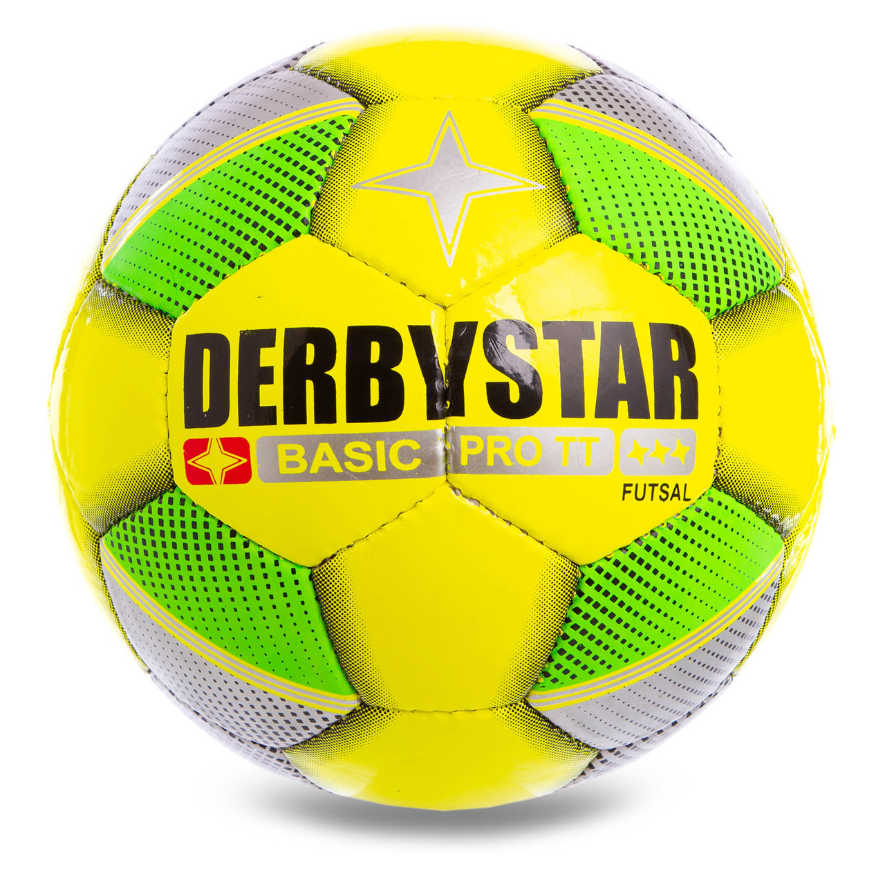 

Мяч футзальный для мини-футбола 4 размер DERBYSTAR BRILLIANT BASIC PRO Желтый-салатовый (FB-0657)