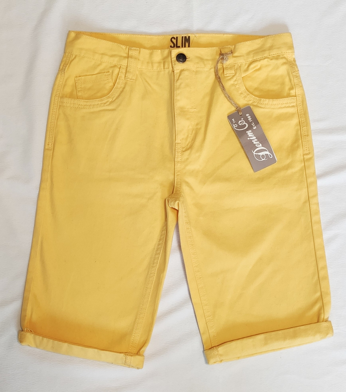 

Шорты детские желтые хлопковые Denim Co (размер 158 см, 12-13 лет)
