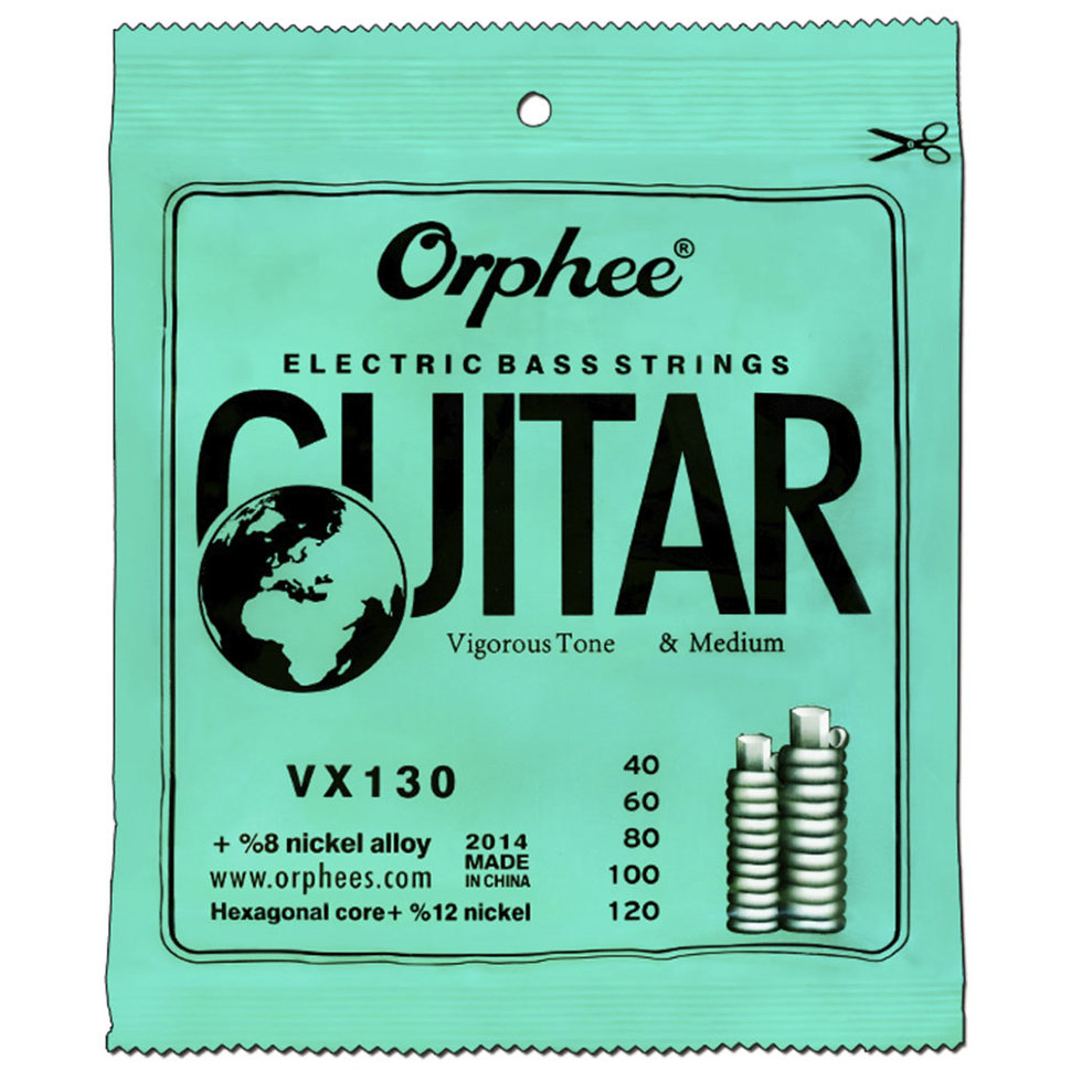 

Струны для бас-гитары Orphee VX130 5 Strings Nickel Alloy 40-120